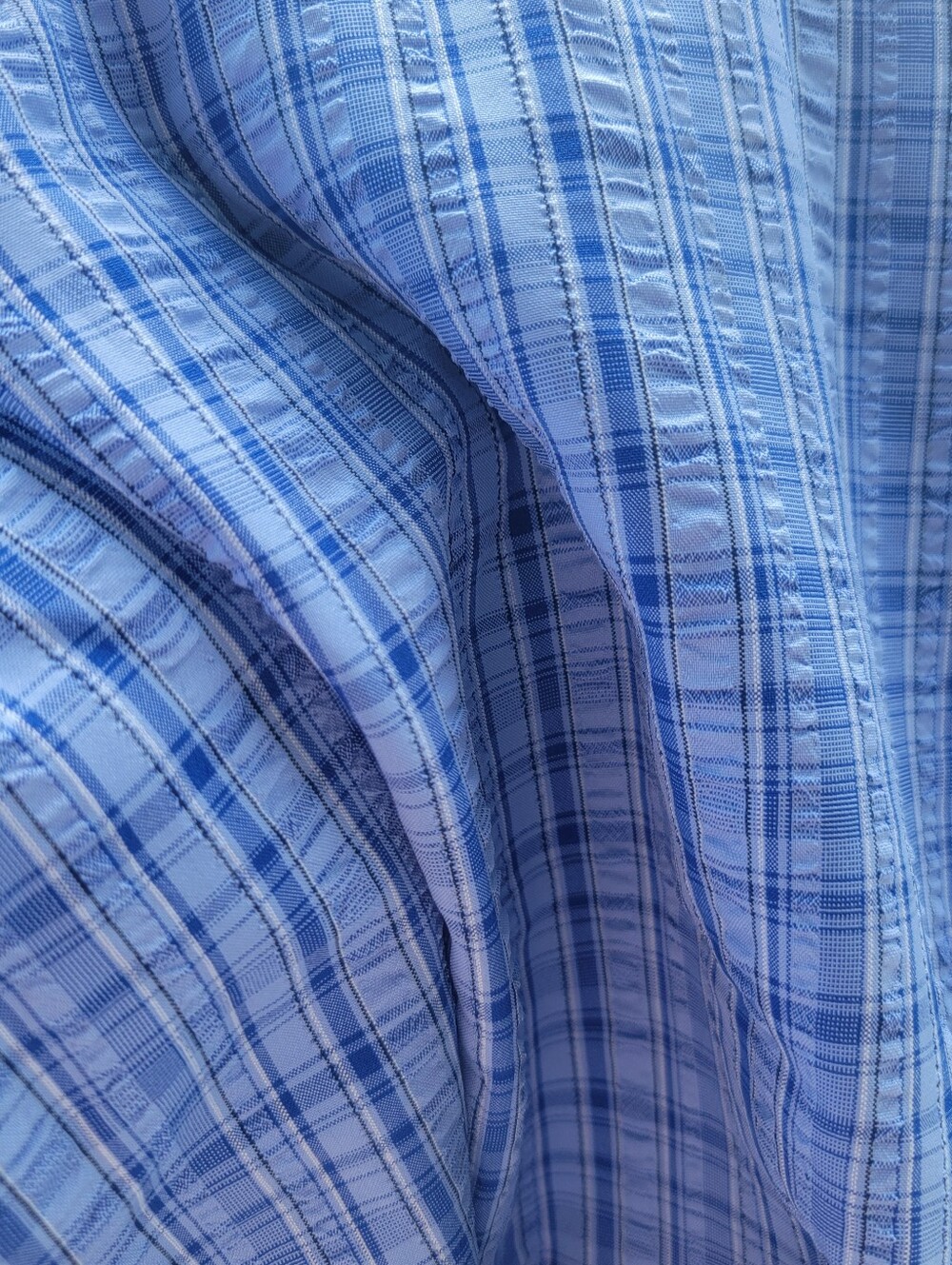 Blackhawk! Warrior Mens XXL 1700 Shirt Blue White Plaid Short Sleeve Lightweight - Picture 12 of 12